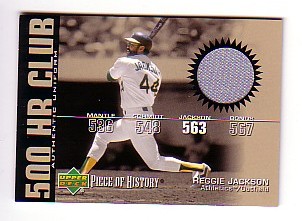 2002 UD Piece of History 500 Home Run Club Jersey #RJ Reggie Jackson