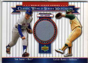 2002 Upper Deck World Series Heroes Classic Match-Ups Memorabilia #MU73 T.Seaver Pants/Hunter