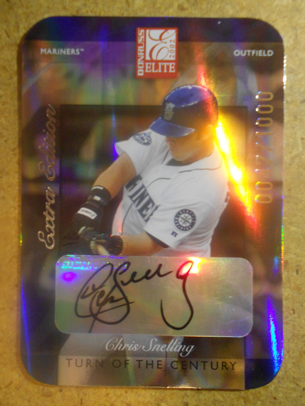 2002 Donruss Elite Turn of the Century Autographs #201 Chris Snelling/50