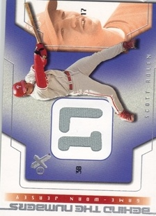 2002 E-X Behind the Numbers Game Jersey #22 Scott Rolen