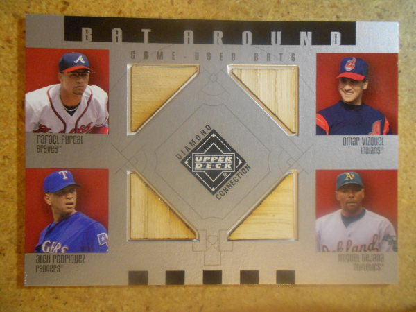 2002 Upper Deck Diamond Connection Bat Around Quads #FVRT Furcal/Vizq/A-Rod/Tejada