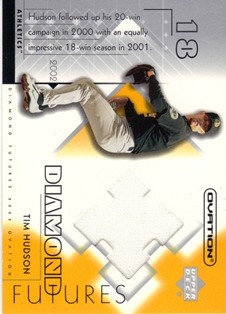 2002 Upper Deck Ovation Diamond Futures Jerseys #DFTH Tim Hudson