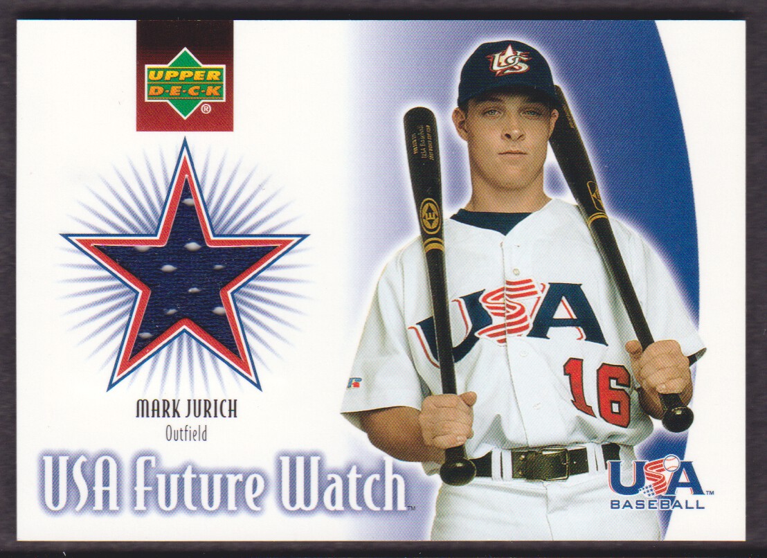 2002 Upper Deck Rookie Update USA Future Watch Swatches MJ Mark Jurich