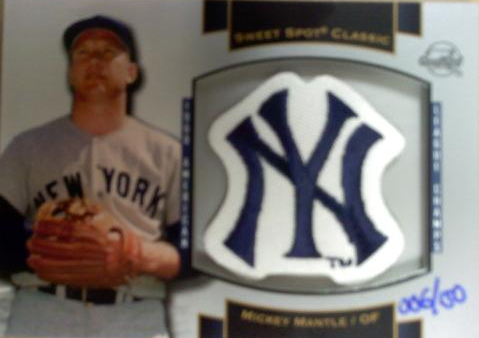 2003 Sweet Spot Classics Patch Cards #MM4 M.Mantle 60 WS/150