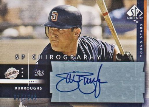 2003 SP Authentic Chirography Young Stars #SB Sean Burroughs/245