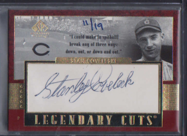 2003 SP Legendary Cuts Autographs #ST Stan Coveleski/19