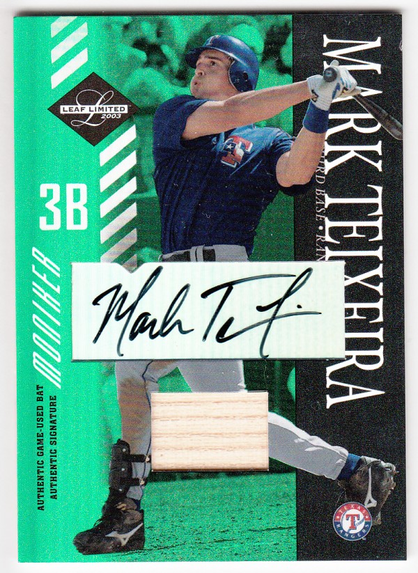 2003 Leaf Limited Moniker Bat #47 Mark Teixeira A/25