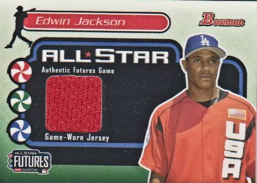 2004 Bowman Futures Game Gear Jersey Relics #EJ Edwin Jackson C