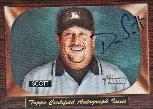 2004 Bowman Heritage Signs of Authority #DS Dale Scott