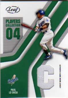 2004 Leaf Players Collection Jersey Green #68 Paul Lo Duca