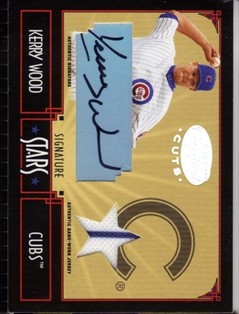 2004 Leaf Certified Cuts Stars Signature Jersey #10 Kerry Wood/34