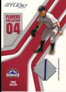 2004 Studio Players Collection Jersey #93 Todd Helton Away