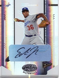 2004 Leaf Certified Materials Mirror Autograph White #57 Edwin Jackson/50