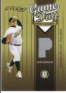 2004 Studio Game Day Souvenirs Position #61 Barry Zito Jsy/200