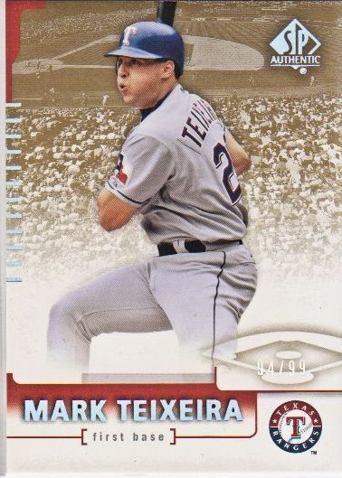 2004 SP Authentic 199/99 #67 Mark Teixeira