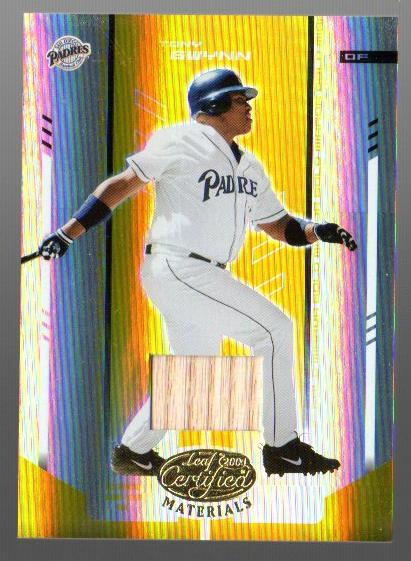 2004 Leaf Certified Materials Mirror Bat Gold #219 Tony Gwynn LGD