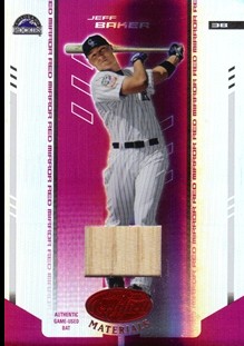 2004 Leaf Certified Materials Mirror Bat Red #92 Jeff Baker/250