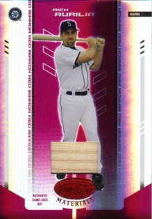 2004 Leaf Certified Materials Mirror Bat Red #157 Rich Aurilia/250