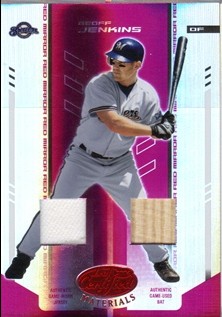 2004 Leaf Certified Materials Mirror Combo Red #68 Geoff Jenkins Bat-Jsy