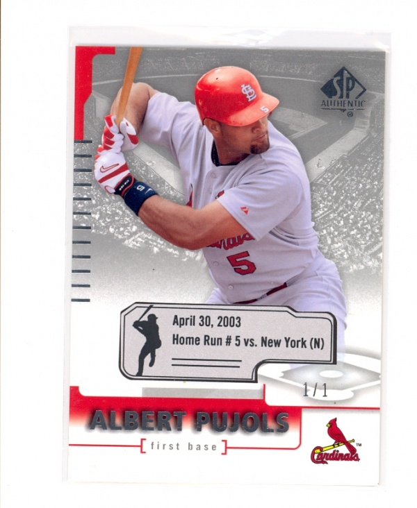 2004 SP Authentic Game-Dated #58 Albert Pujols