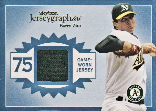 2004 SkyBox Autographics Jerseygraphics Blue #BZ Barry Zito