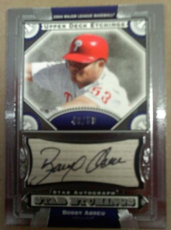 2004 Upper Deck Etchings Star Etchings Autograph #BA Bobby Abreu/50