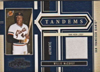 2004 Playoff Honors Tandem Material #12 Willie McCovey Jsy/Reggie Jackson Jsy/100