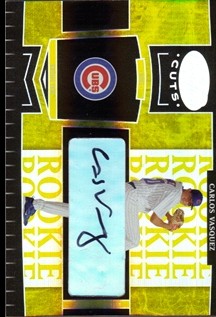 2004 Leaf Certified Cuts Marble Signature Gold #256 Carlos Vasquez ROO/25