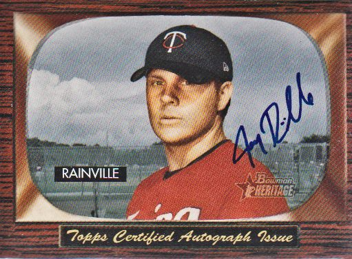 2004 Bowman Heritage Signs of Greatness #JR Jay Rainville