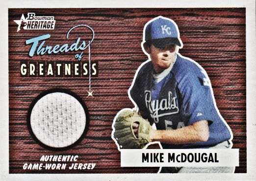 2004 Bowman Heritage Threads of Greatness #MCD Mike McDougal Jsy F