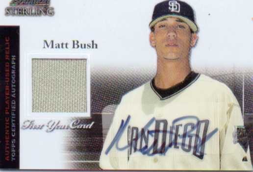 2004 Bowman Sterling #MB Matt Bush AU Jsy RC