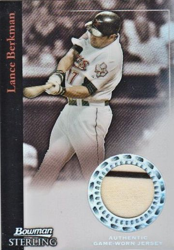 2004 Bowman Sterling Refractors #LB Lance Berkman Jsy