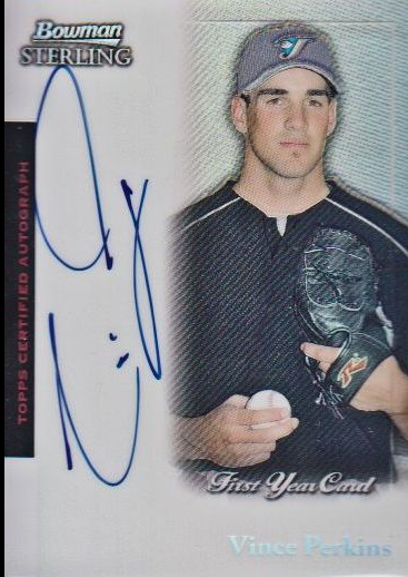 2004 Bowman Sterling Refractors #VP Vince Perkins FY AU
