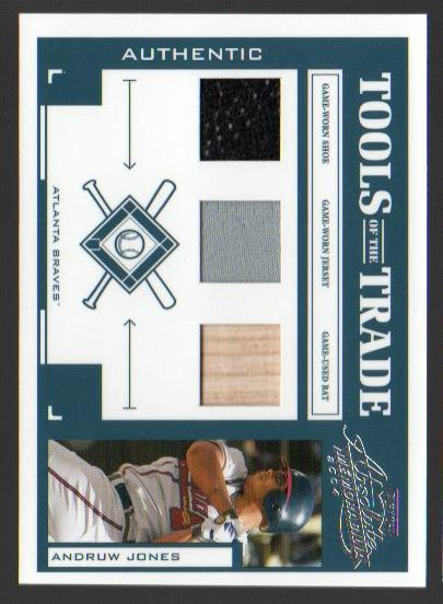 2004 Absolute Memorabilia Tools of the Trade Material Trio #12 Andruw Jones A/50