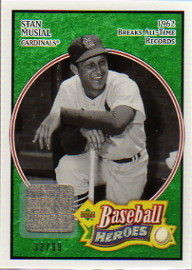 2005 Upper Deck Baseball Heroes Memorabilia Emerald #73 Stan Musial Pants