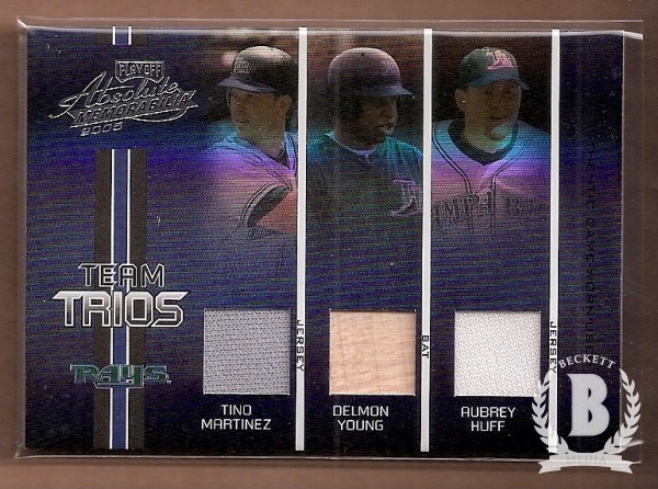 2005 Absolute Memorabilia Team Trios Swatch Single #24 Delmon/Huff/Tino/50