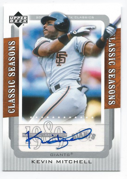 2005 Upper Deck Classics Seasons Signatures #KM Kevin Mitchell T3