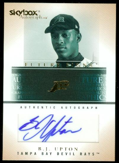 2005 SkyBox Autographics Future Signs Autograph Gold #BU B.J. Upton