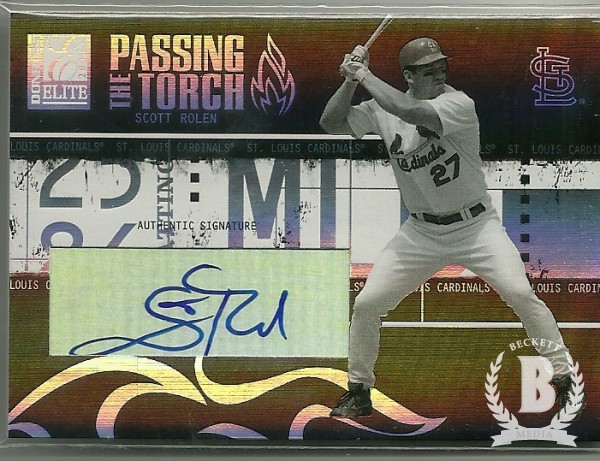 2005 Donruss Elite Passing the Torch Autographs #27 Scott Rolen/25