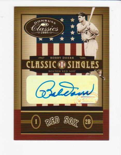 2005 Donruss Classics Classic Singles Signature #7 Bobby Doerr/5