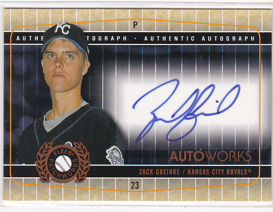 2005 Fleer Patchworks Autoworks Copper #ZG Zack Greinke/200