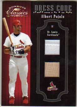 2005 Donruss Classics Dress Code Materials #1 Albert Pujols Bat-Jsy/100