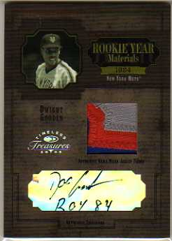 2005 Timeless Treasures Rookie Year Materials Signature Prime #24 Dwight Gooden Jsy/5