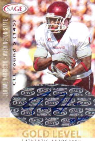 2006 SAGE Autographs Gold #A21 Jerome Harrison/200