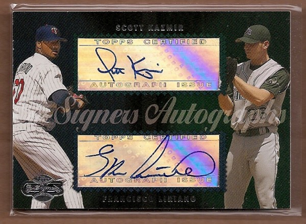 2006 Topps Co-Signers Dual Autographs #CS67 Scott Kazmir/Francisco Liriano P