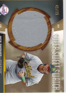 2006 Sweet Spot Super Sweet Swatch Gold #NS Nick Swisher Jsy