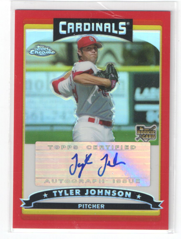 2006 Topps Chrome Red Refractors #344 Tyler Johnson AU