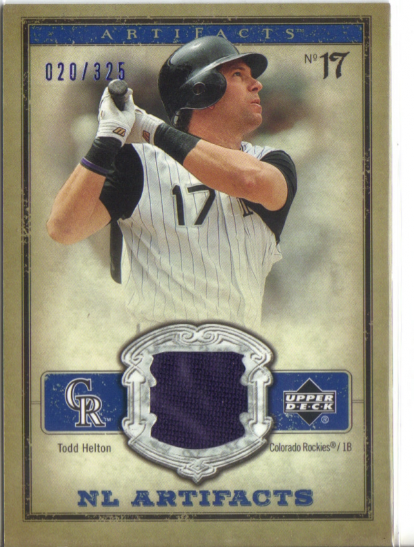 2006 Artifacts AL/NL Artifacts Blue #THN Todd Helton Jsy/325