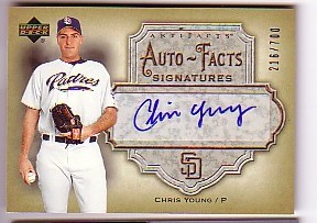 2006 Artifacts Auto-Facts Signatures #CY Chris Young/700