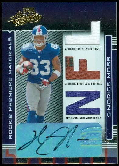 2006 Absolute Memorabilia Rookie Premiere Materials Autographs #272 Sinorice Moss